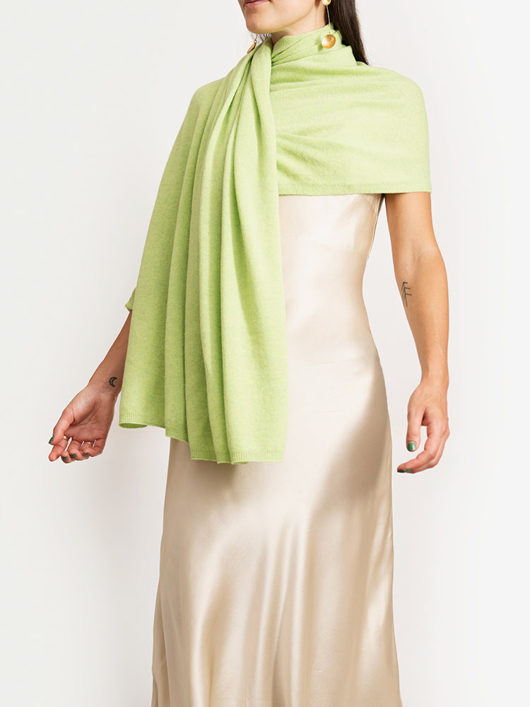 CASHMERE BUTTON WRAP PONCHO